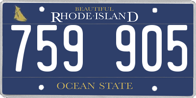 RI license plate 759905