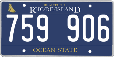 RI license plate 759906