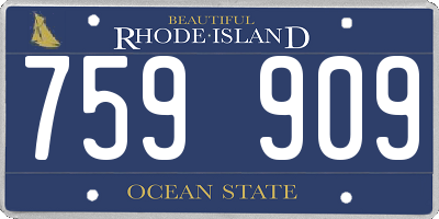 RI license plate 759909