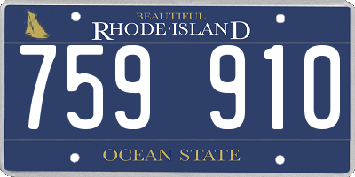 RI license plate 759910