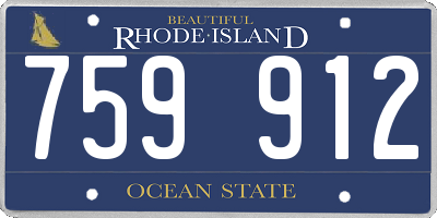 RI license plate 759912