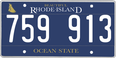 RI license plate 759913