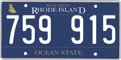 RI license plate 759915