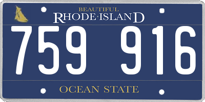 RI license plate 759916