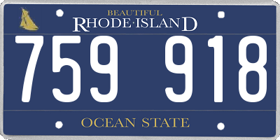 RI license plate 759918