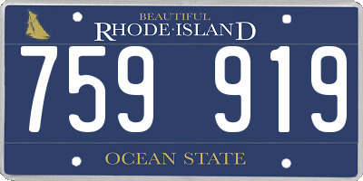 RI license plate 759919