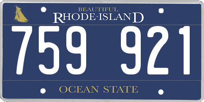 RI license plate 759921