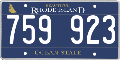 RI license plate 759923