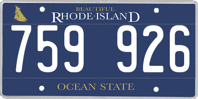 RI license plate 759926