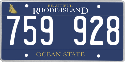 RI license plate 759928