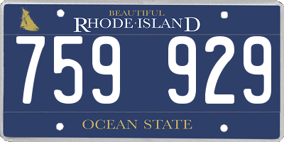 RI license plate 759929