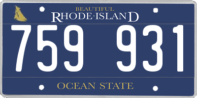 RI license plate 759931