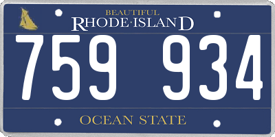 RI license plate 759934