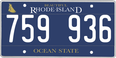 RI license plate 759936