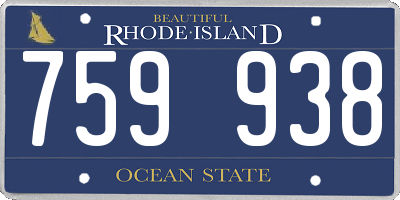 RI license plate 759938