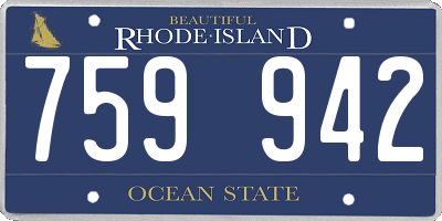 RI license plate 759942