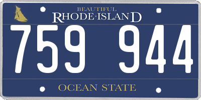 RI license plate 759944