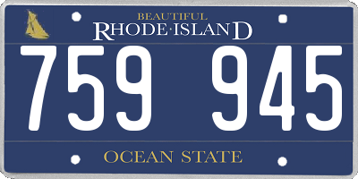 RI license plate 759945