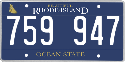 RI license plate 759947