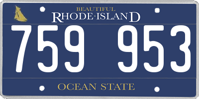 RI license plate 759953
