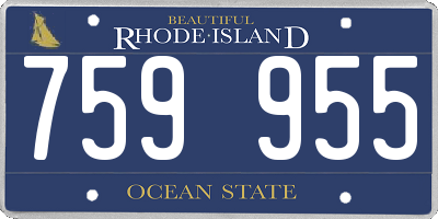 RI license plate 759955