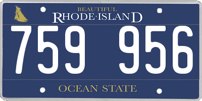 RI license plate 759956