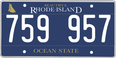 RI license plate 759957