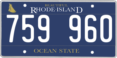 RI license plate 759960