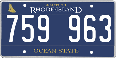 RI license plate 759963