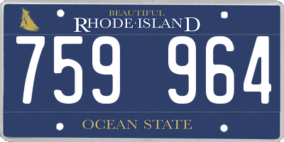 RI license plate 759964