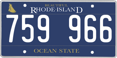 RI license plate 759966