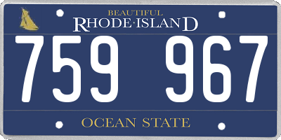 RI license plate 759967