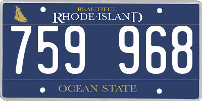 RI license plate 759968