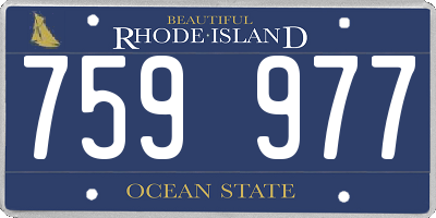 RI license plate 759977