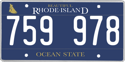 RI license plate 759978
