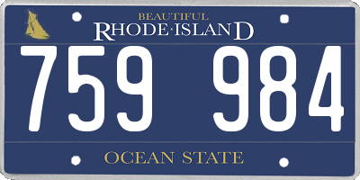 RI license plate 759984
