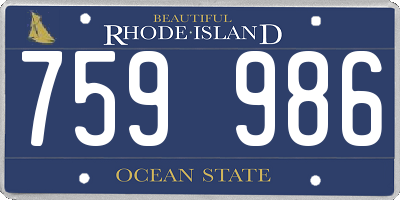 RI license plate 759986