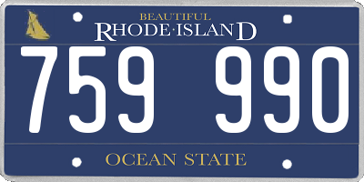 RI license plate 759990