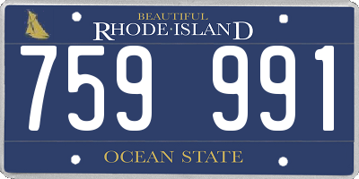 RI license plate 759991