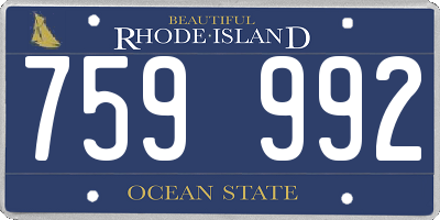 RI license plate 759992