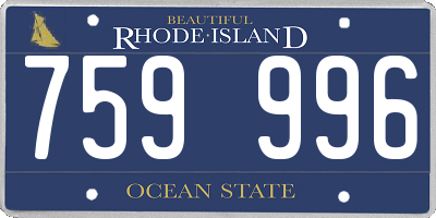RI license plate 759996
