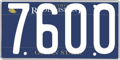 RI license plate 7600