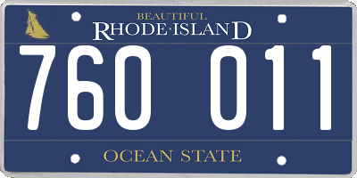 RI license plate 760011