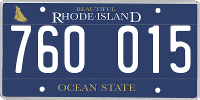 RI license plate 760015