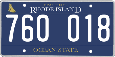 RI license plate 760018