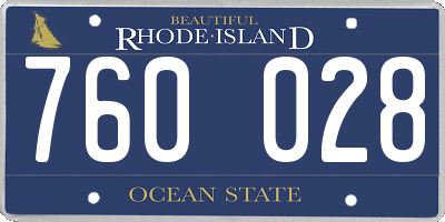 RI license plate 760028