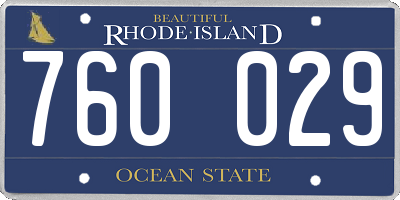 RI license plate 760029
