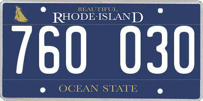 RI license plate 760030
