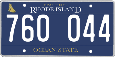 RI license plate 760044