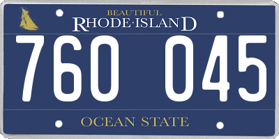 RI license plate 760045